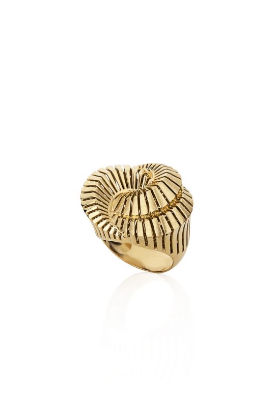 Anel caracol em ouro 18k